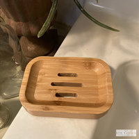 Bamboo Wood Soap Dish - Soap Saver, Eco-Friendly, Soap Dishes, Wooden Soap Dish