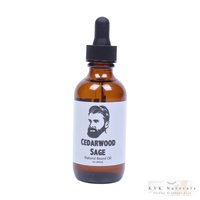 Beard Oil for Men - 2 oz. Bottle, Cedarwood Sage Blend, Grooming Essential, Gift for Him