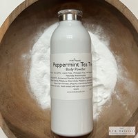 Body Powder Peppermint Tea Tree 4 oz - Dusting Powder, Talc Free Powder, Gift for Her