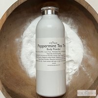 Body Powder Peppermint Tea Tree 4 oz - Dusting Powder, Talc Free Powder, Gift for Her