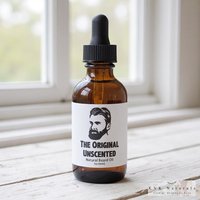 Beard Oil for Men - 2 oz. Bottle, Unscented Blend, Grooming Essential, Gift for Him