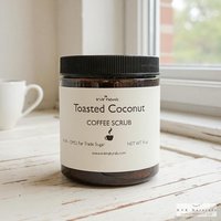 Toasted Coconut Coffee Scrub - Natural Exfoliating Scrub, Organic Body Polish, Coffee Infused