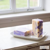 Lavender Flowers Soap Bar -  Natural Handmade Organic Soap, Cold Process Bar, Homemade Soap