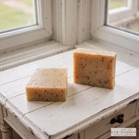 Unscented Oatmeal Goat Milk Soap Bar - Natural Handmade Organic Soap, Cold Process Bar, Homemade Soap