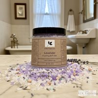 Lavender Foaming Bath Salt: Relaxation Soak (8 oz)