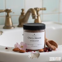 Cherry Almond Sugar Scrub - Exfoliating Organic Body Scrub