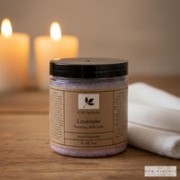 Lavender Foaming Bath Salt: Relaxation Soak (8 oz)