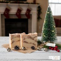 Candy Cane Soap Bar: Handmade Cold Process Soap