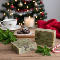 Chocolate Mint Soap Bar: Natural Handmade Cold Process Soap