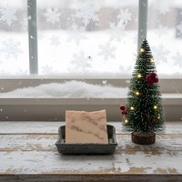 Candy Cane Soap Bar: Handmade Cold Process Soap