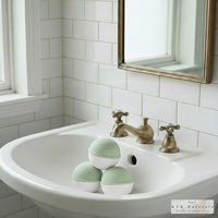 Peppermint Tea Tree Bath Bomb - Organic, All Natural Fizzy Treat