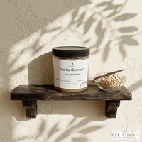 Vanilla Oatmeal Sugar Scrub - Exfoliating Organic Body Scrub