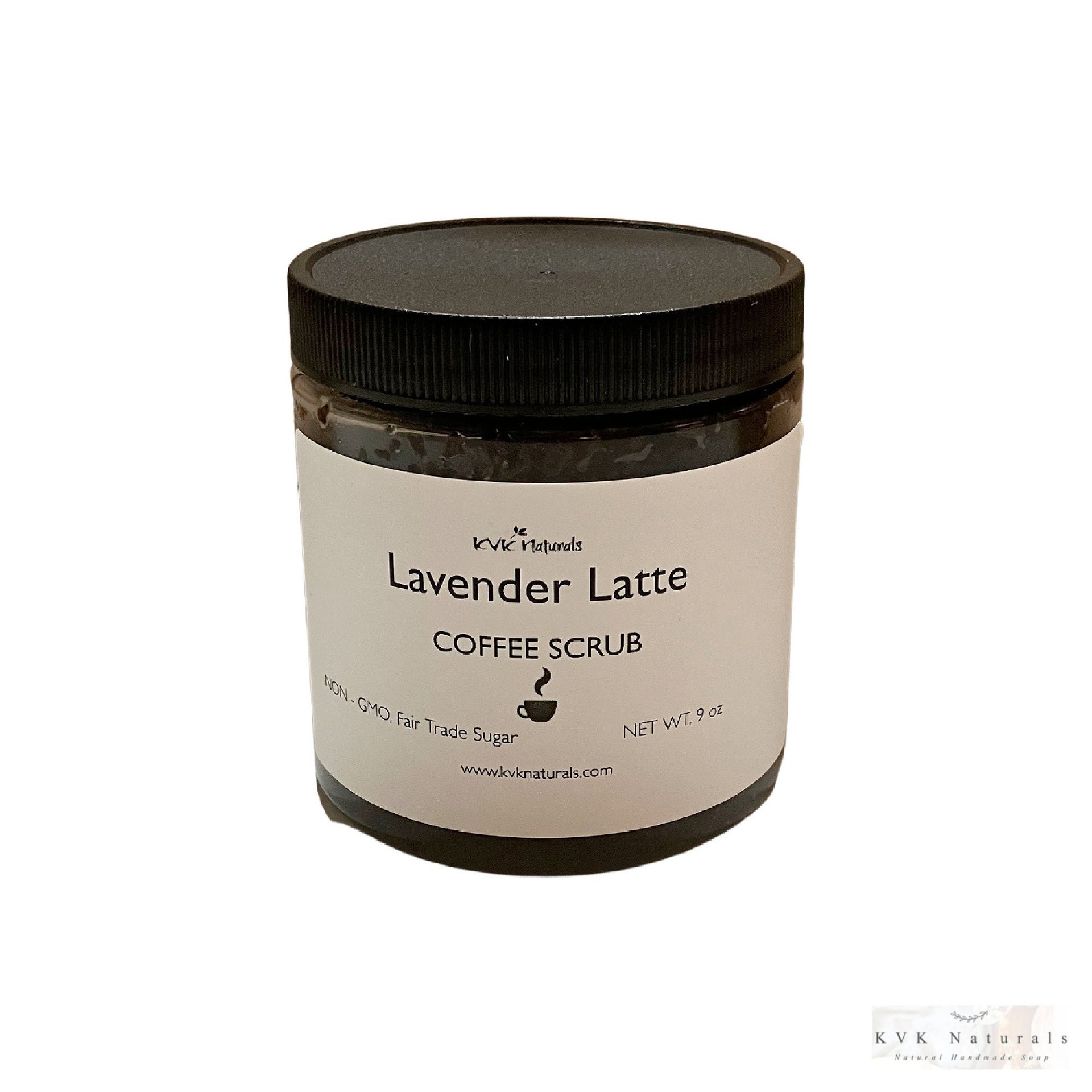 Lavender Latte Coffee Scrub - Natural Exfoliating Scrub, Organic Body Polish, Coffee Infused