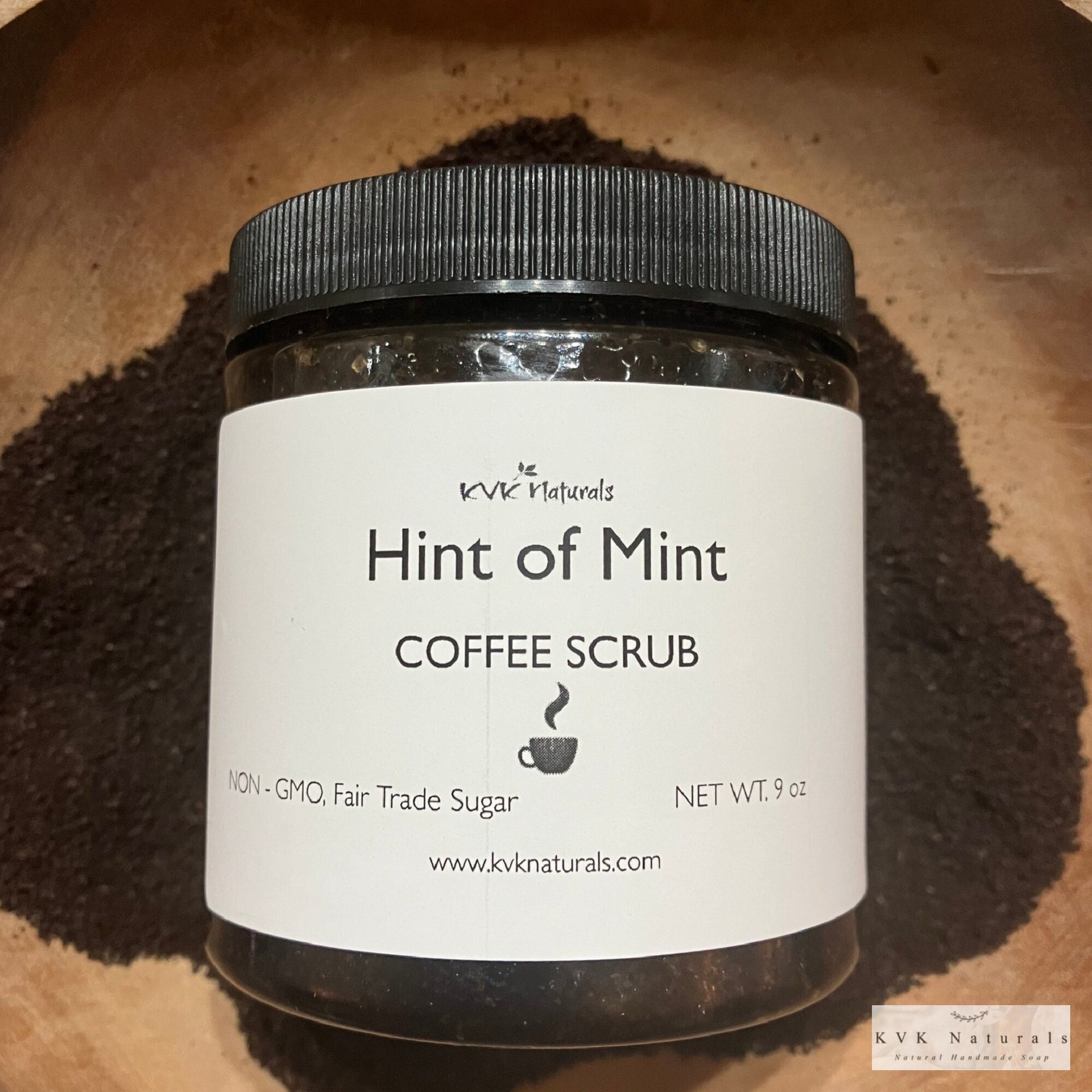 Coffee Scrub Hint of Mint - Natural Exfoliating Scrub, Organic Body Polish, Coffee Infused