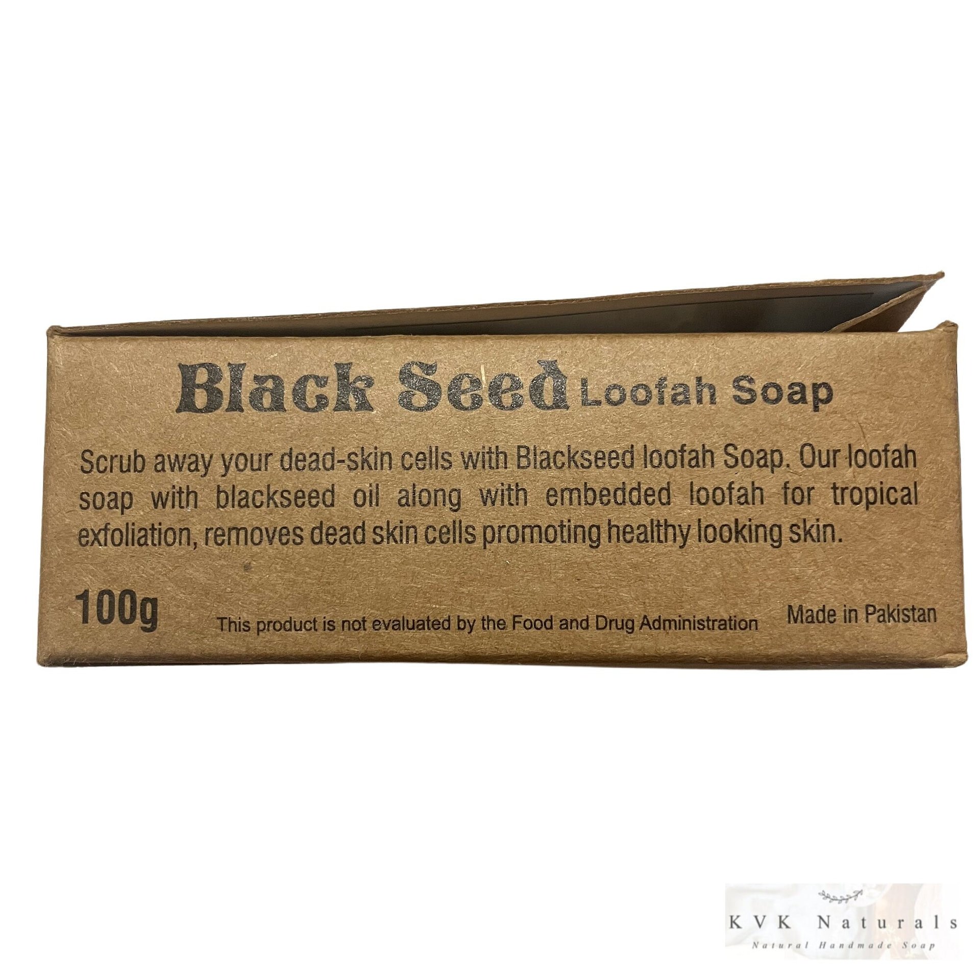 Black Seed Loofah Soap - Handmade Natural Organic Soap, Cleansing Bar