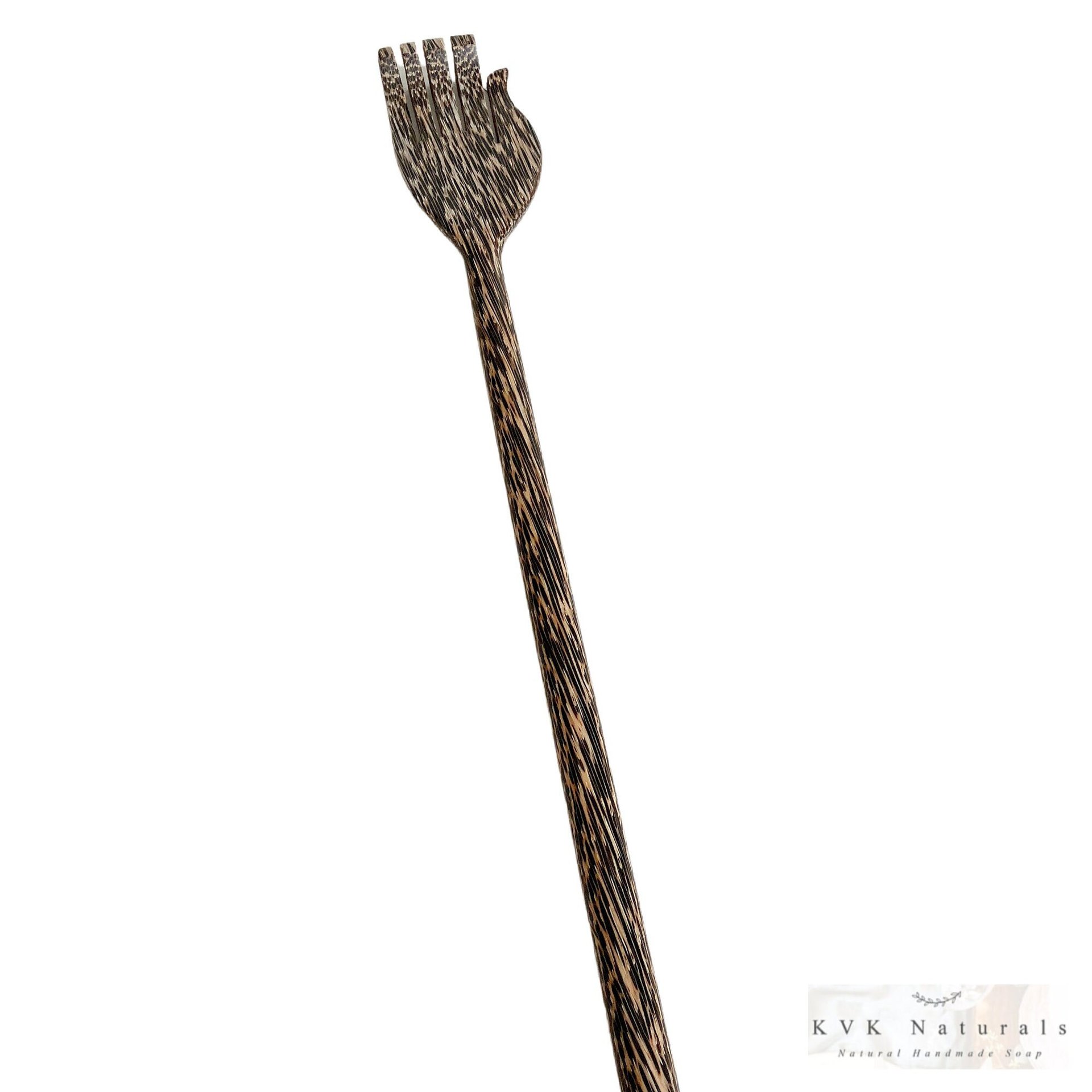 Palm Wood Back Scratcher - Relaxation Tool, Rustic Wooden Back Scratch, Self Care Gift Idea