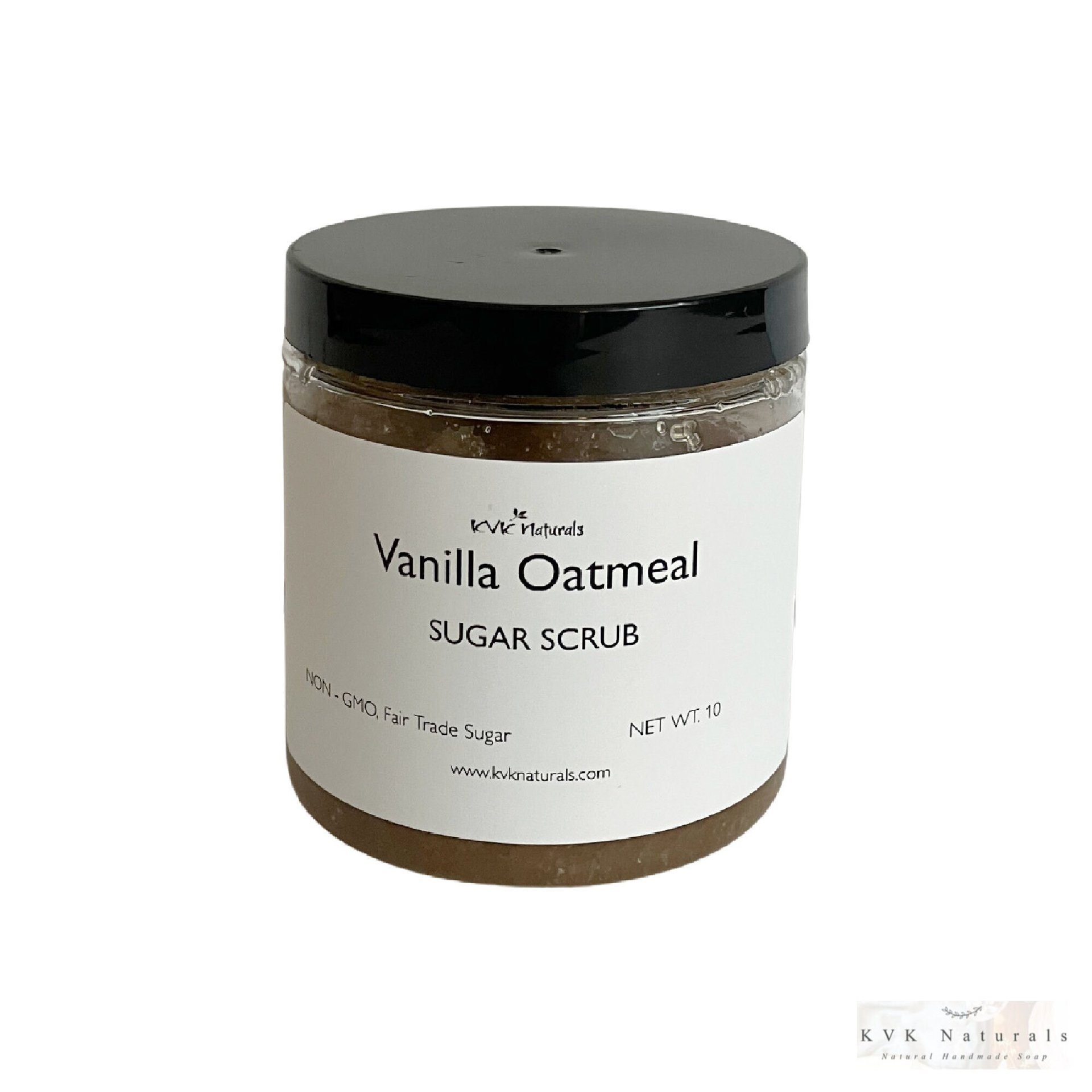 Vanilla Oatmeal Sugar Scrub - Exfoliating Organic Body Scrub