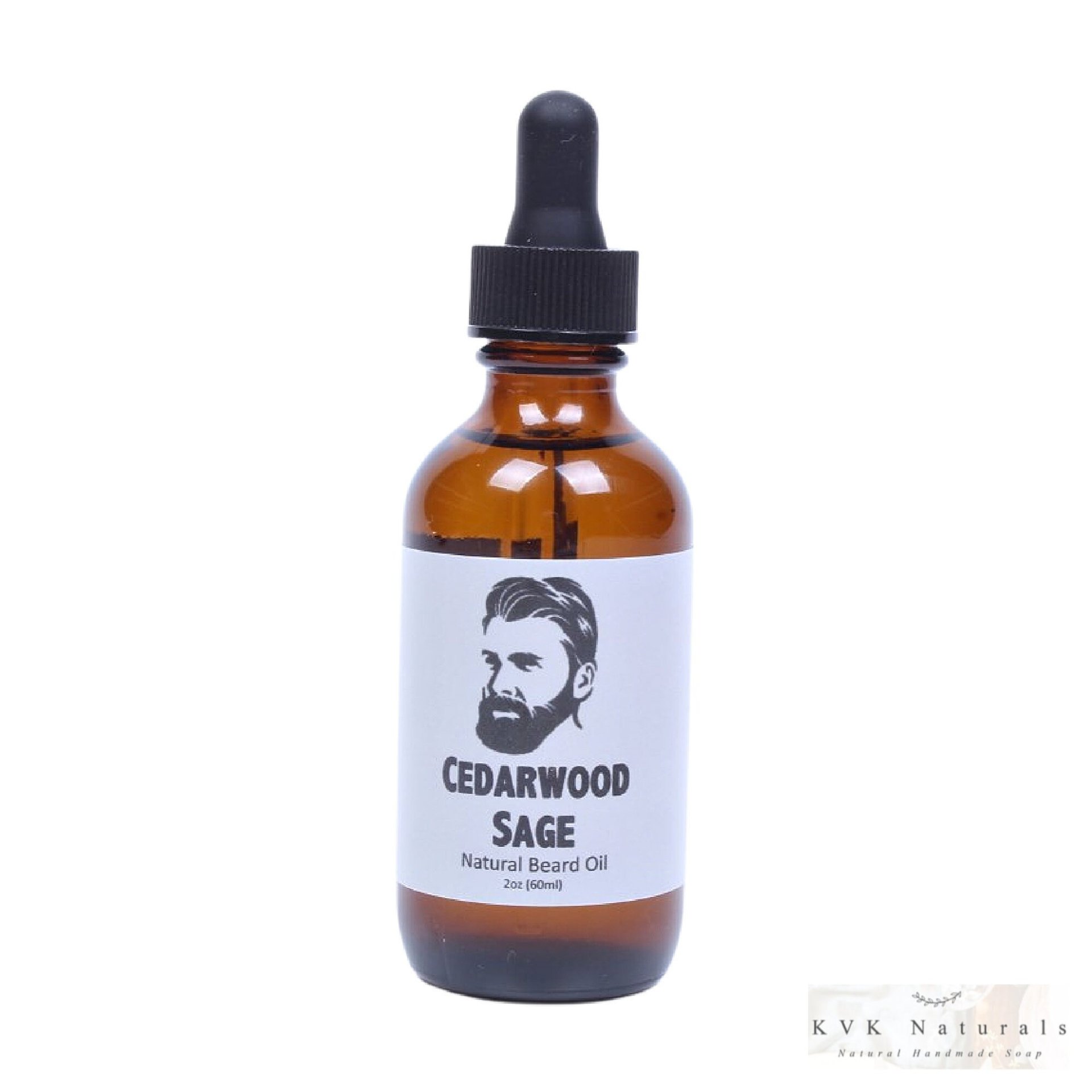 Mens Beard Oil 2 oz. Cedarwood Sage - Beard Care, Beard Conditioner, Gift for Him