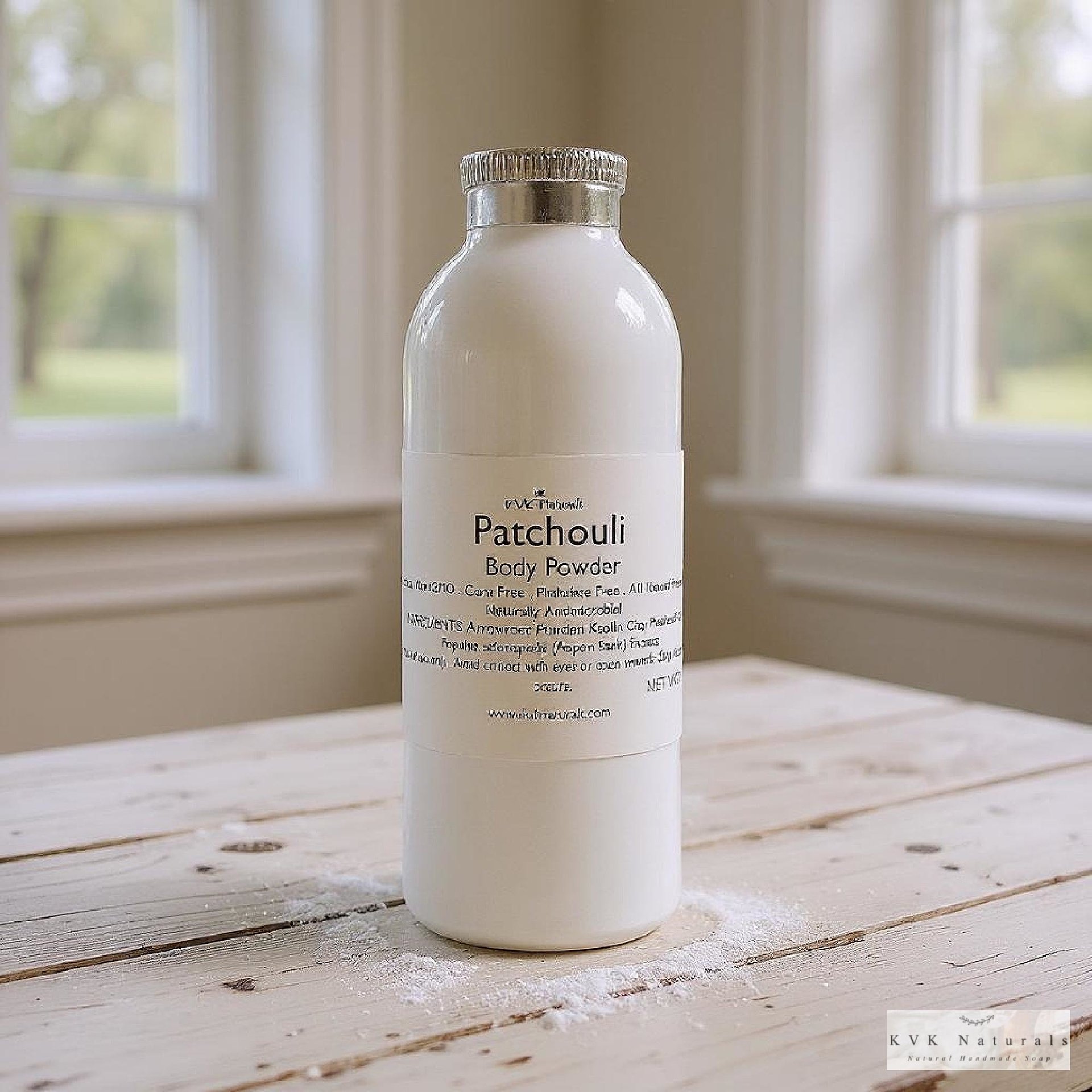 Body Powder Patchouli 4 oz - Dusting Powder, Talc Free Powder, Gift for Her
