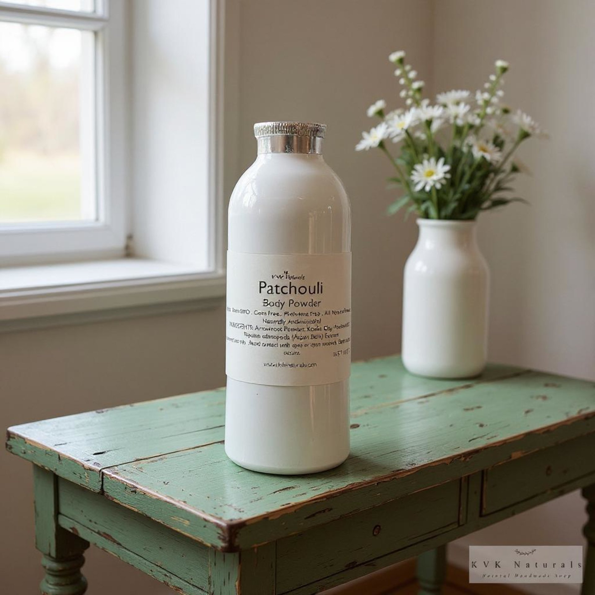 Body Powder Patchouli 4 oz - Dusting Powder, Talc Free Powder, Gift for Her
