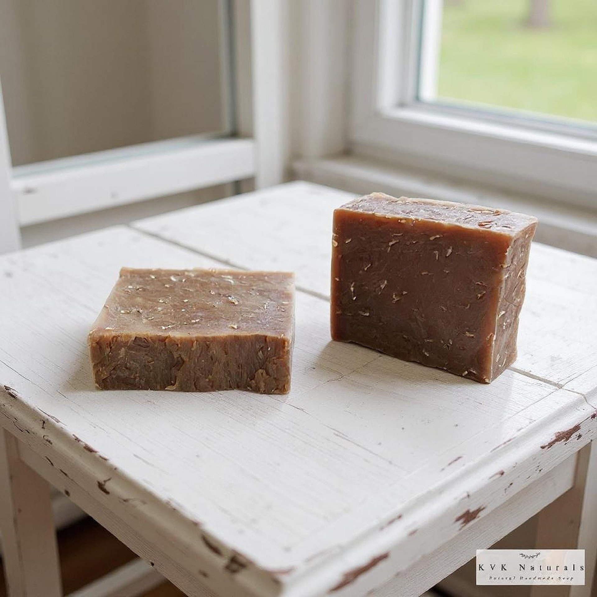 Oatmeal Milk Honey Goat Milk Soap Bar - Natural Handmade Organic Soap, Cold Process Bar, Homemade Soap