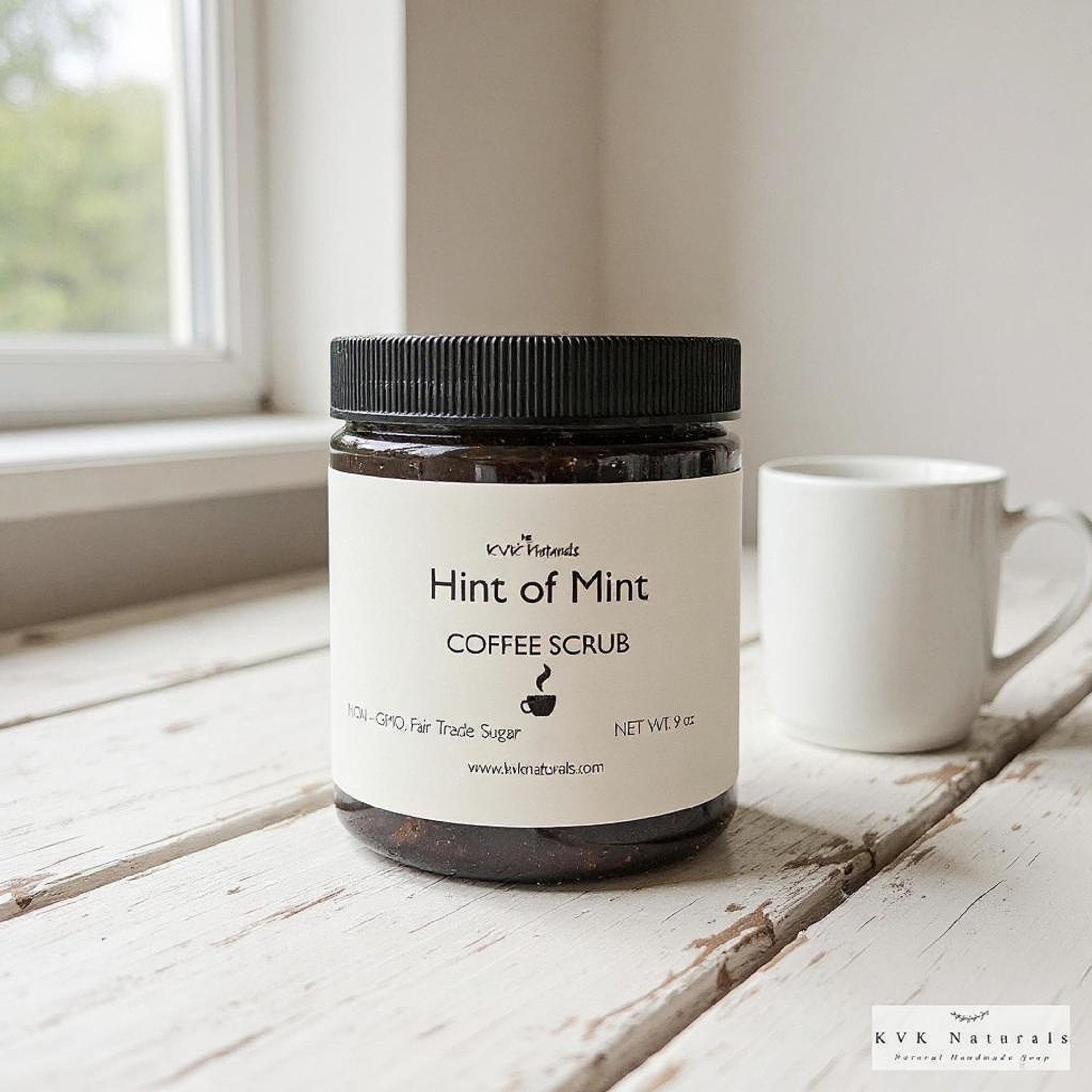 Mint Coffee Scrub - Natural Exfoliating Scrub, Organic Body Polish, Coffee Infused