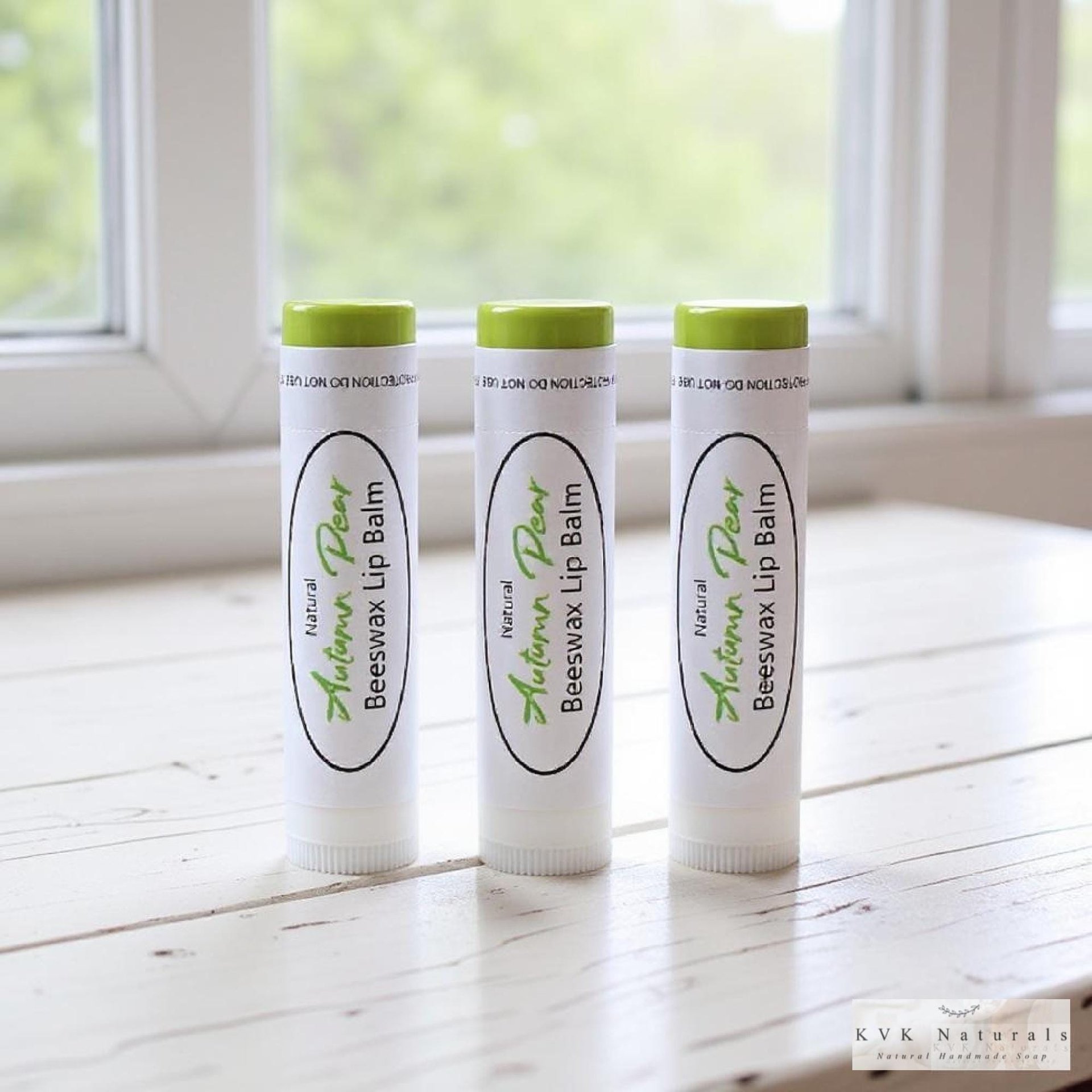 Autumn Pear Lip Balm Set of 3 - Lip Moisturizer, Natural Lip Care, Gift for Men and Women