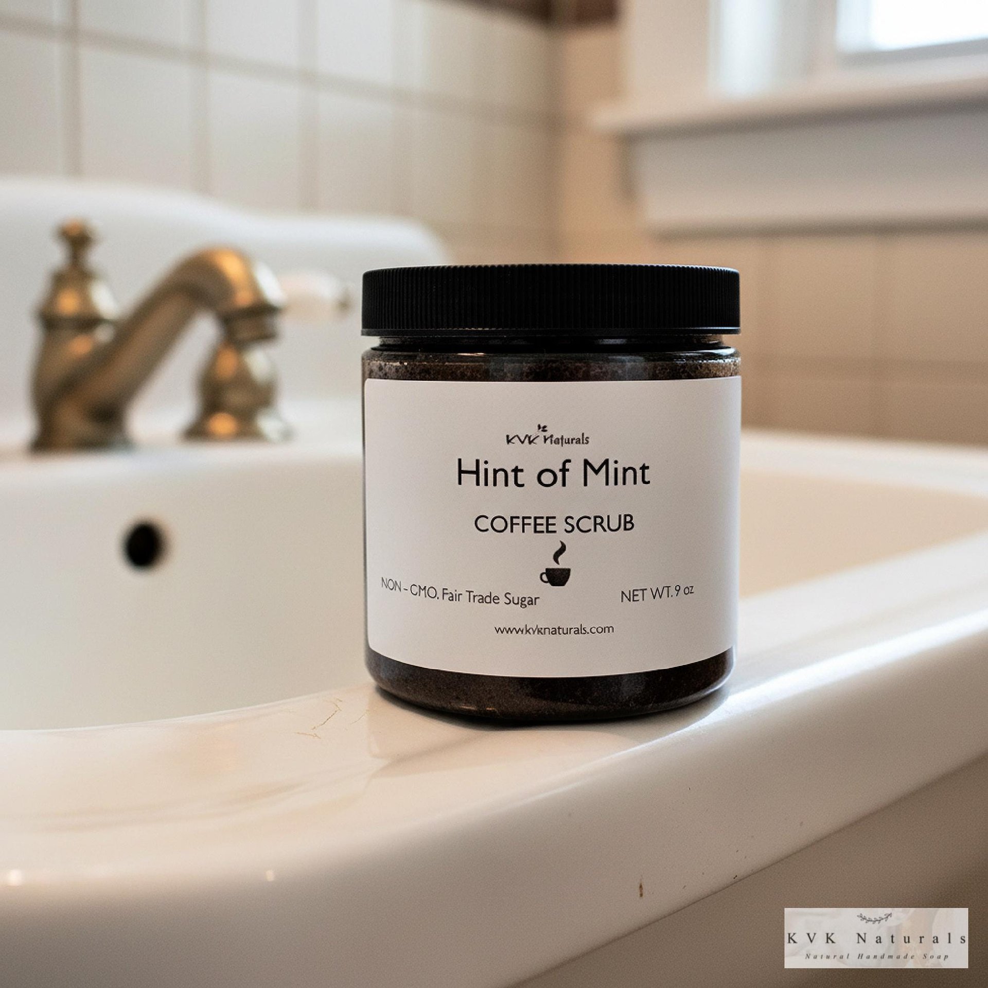 Mint Coffee Scrub: Natural Exfoliating Body Polish (9 oz)