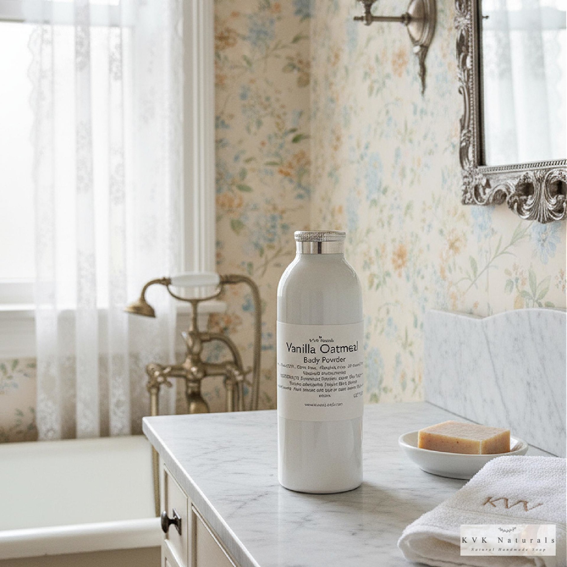 Vanilla Oatmeal Body Powder: Talc Free Dusting Powder, 4 oz