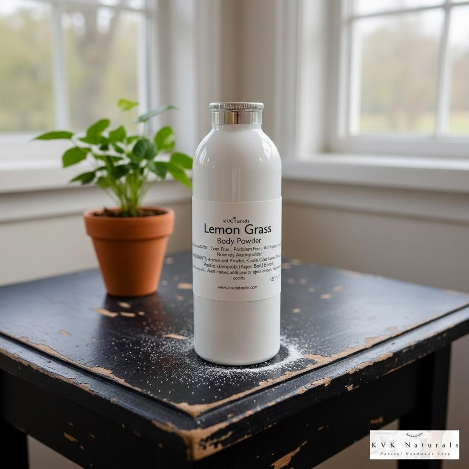 Lemongrass Body Powder: Talc-Free Dusting Powder, 4 oz