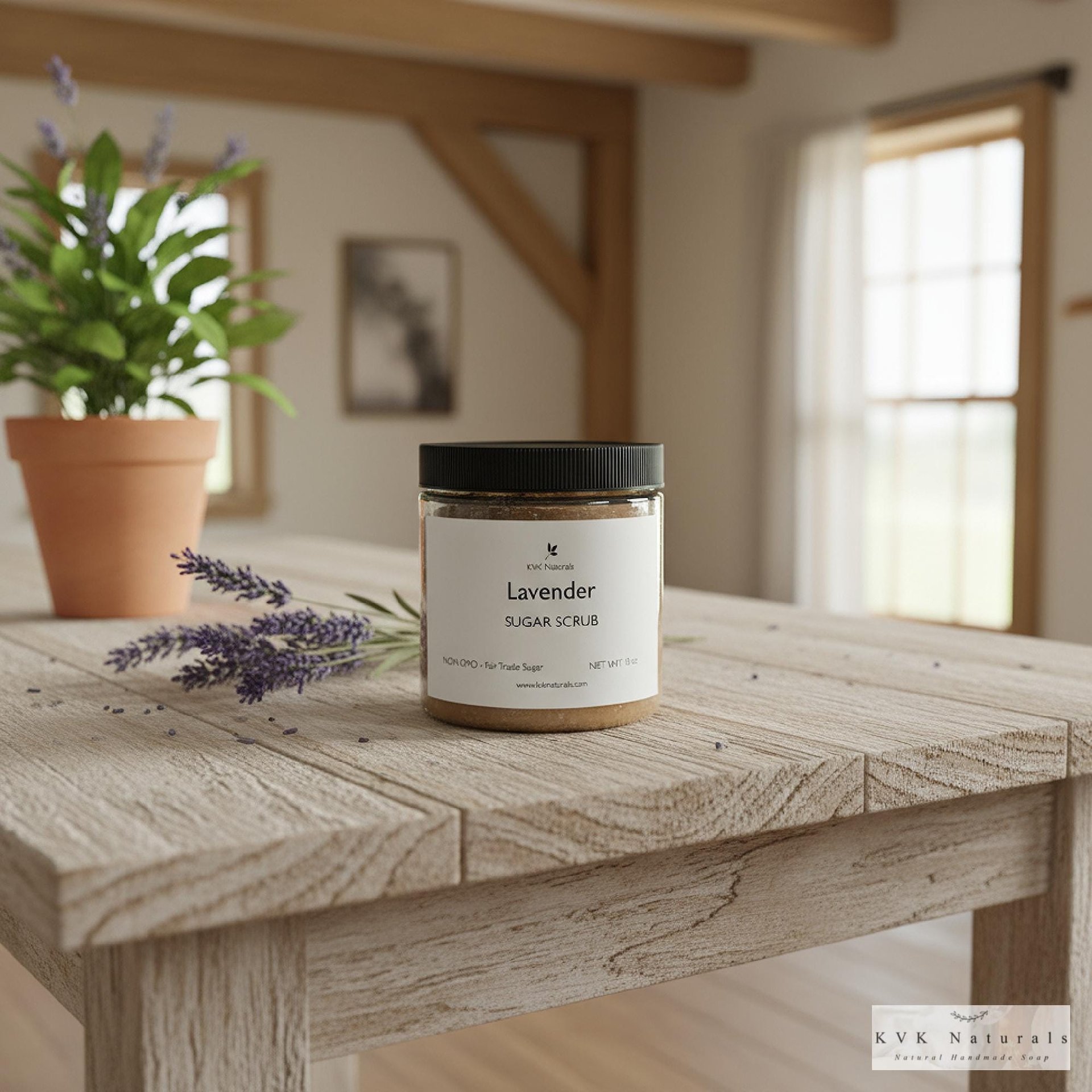 Lavender Sugar Scrub - Exfoliating Organic Body Scrub