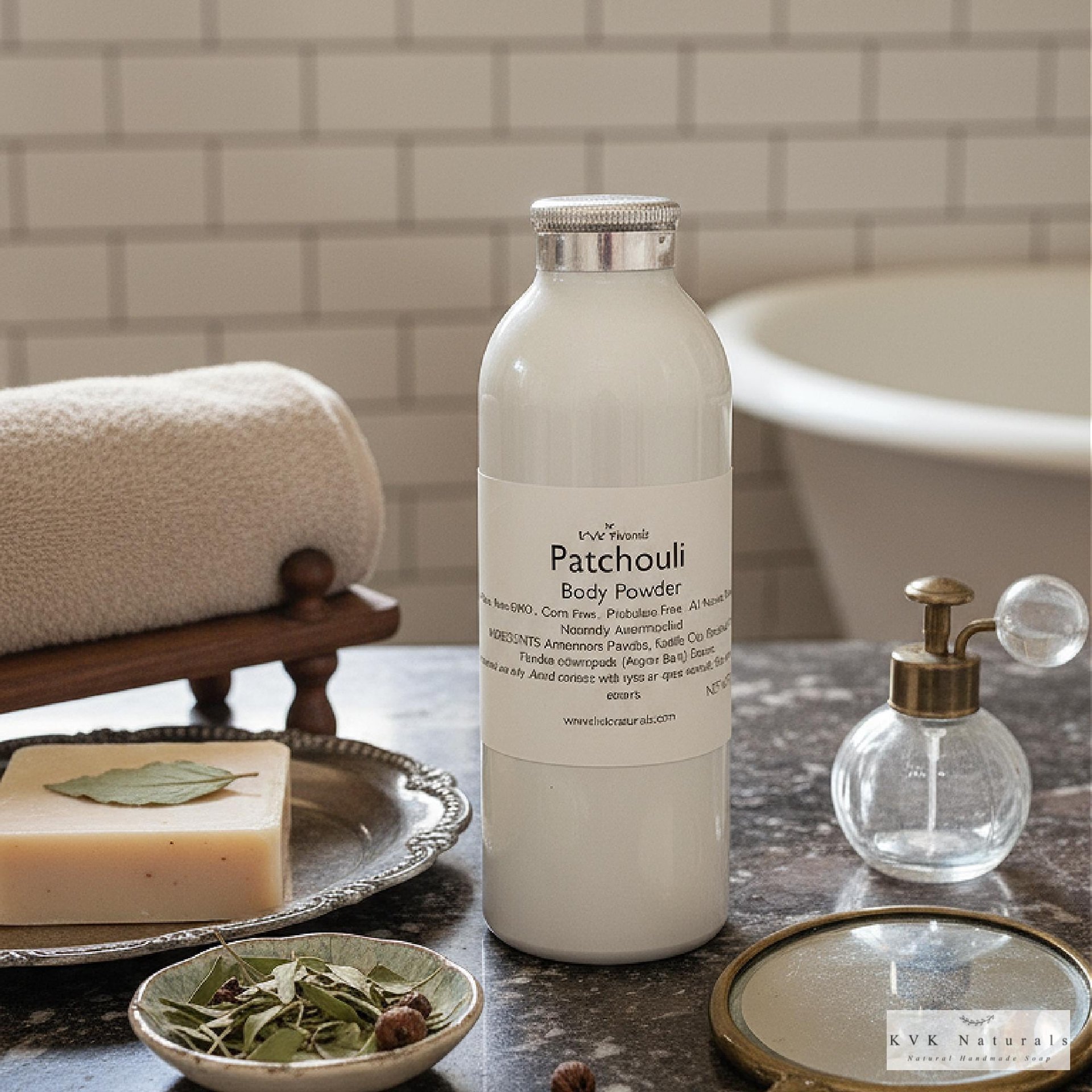 Patchouli Body Powder: Talc-Free Dusting Powder, 4 oz