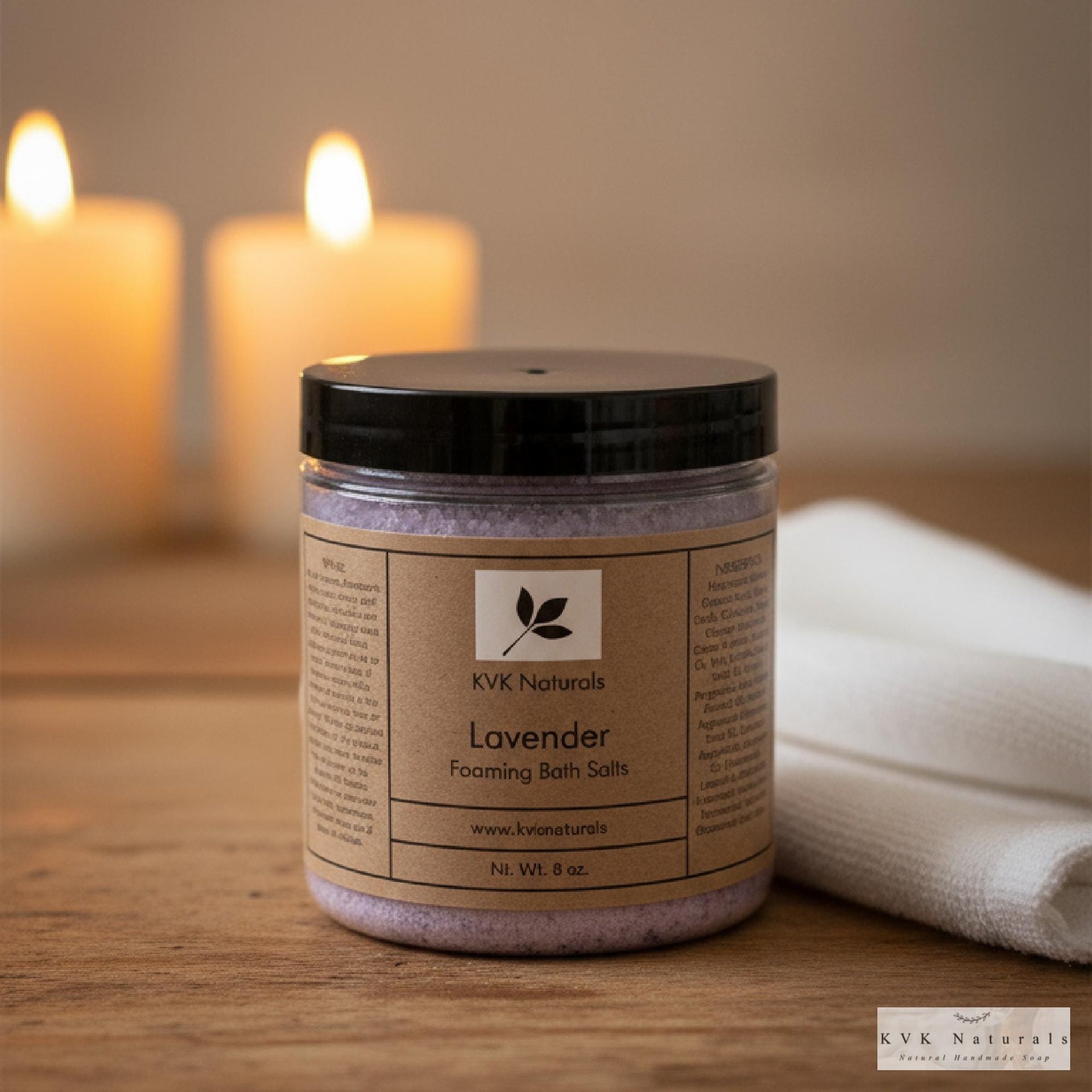 Lavender Foaming Bath Salt: Relaxation Soak (8 oz)