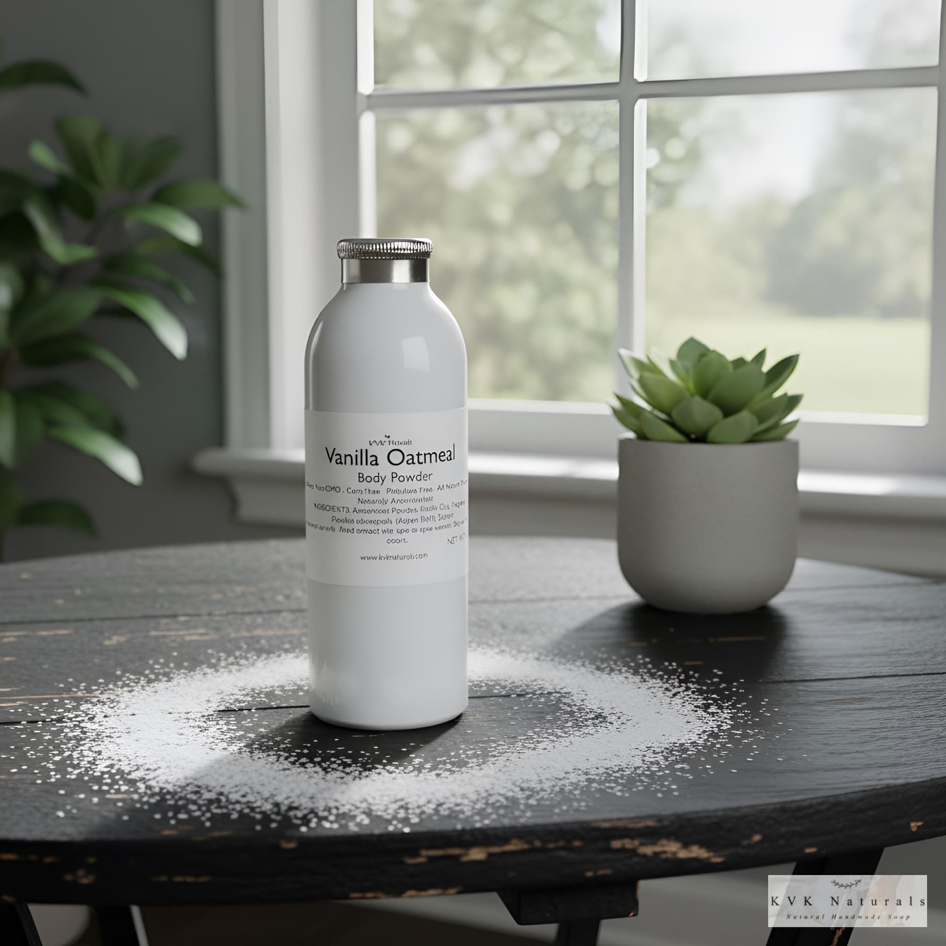 Vanilla Oatmeal Body Powder: Talc Free Dusting Powder, 4 oz