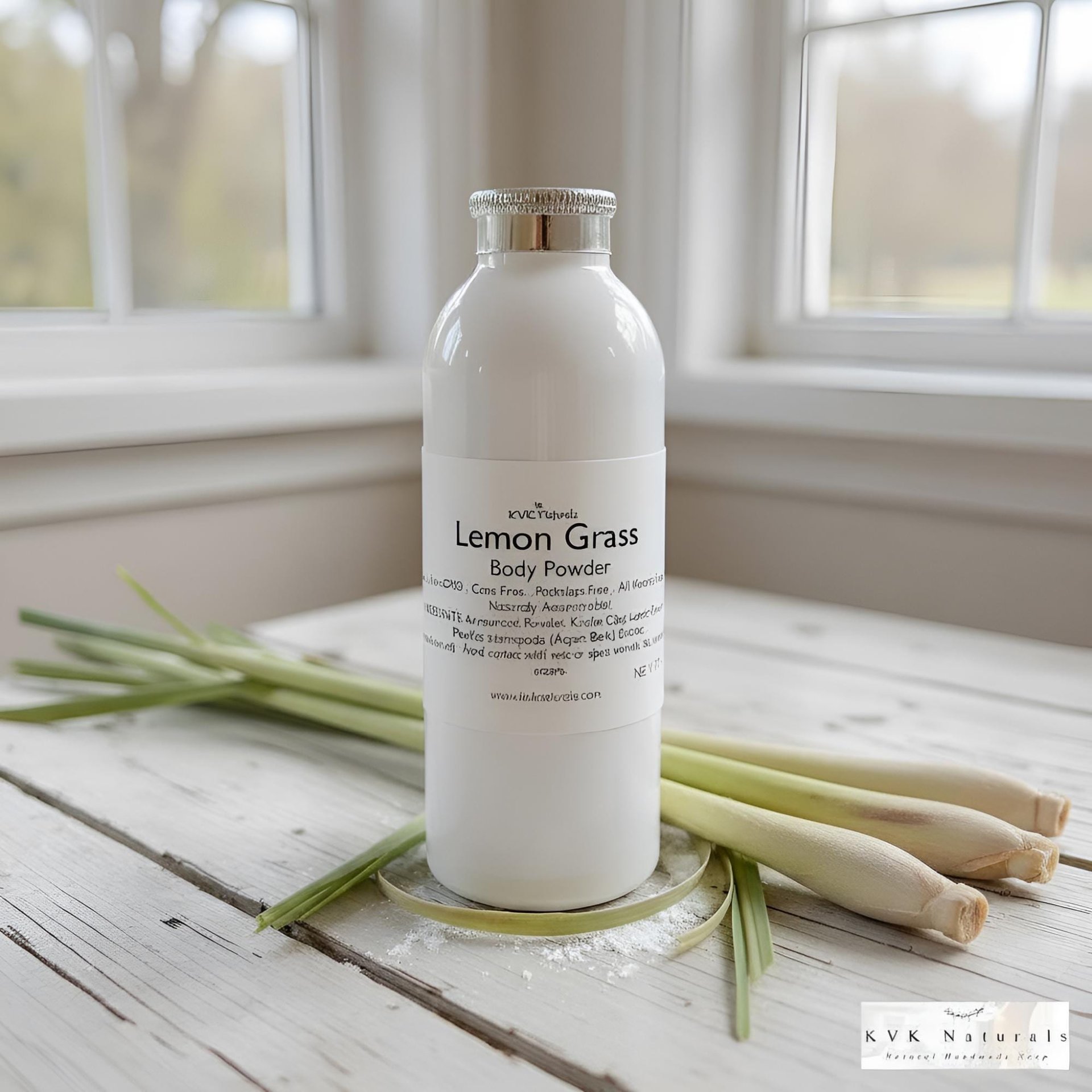 Lemongrass Body Powder: Talc-Free Dusting Powder, 4 oz