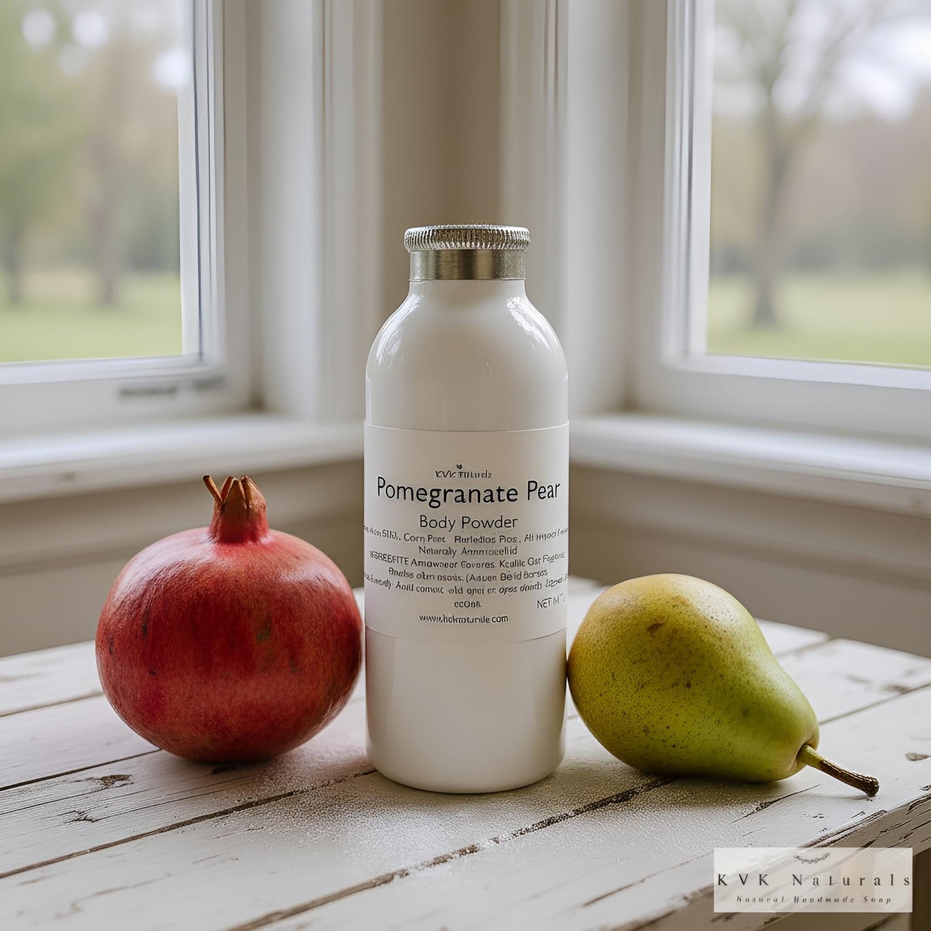 Pomegranate Pear Body Powder: Talc-Free Dusting Powder