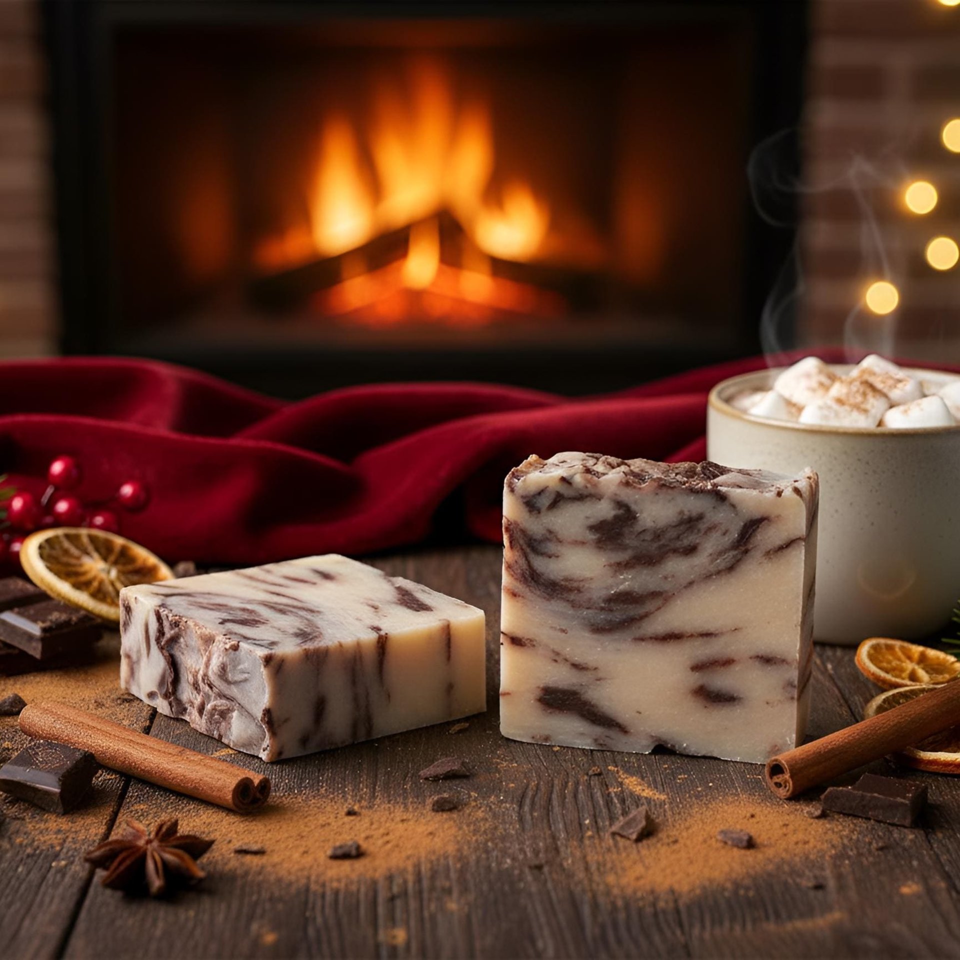 Chocolate Cinnamon Soap Bar: Natural Handmade Cold Process Soap