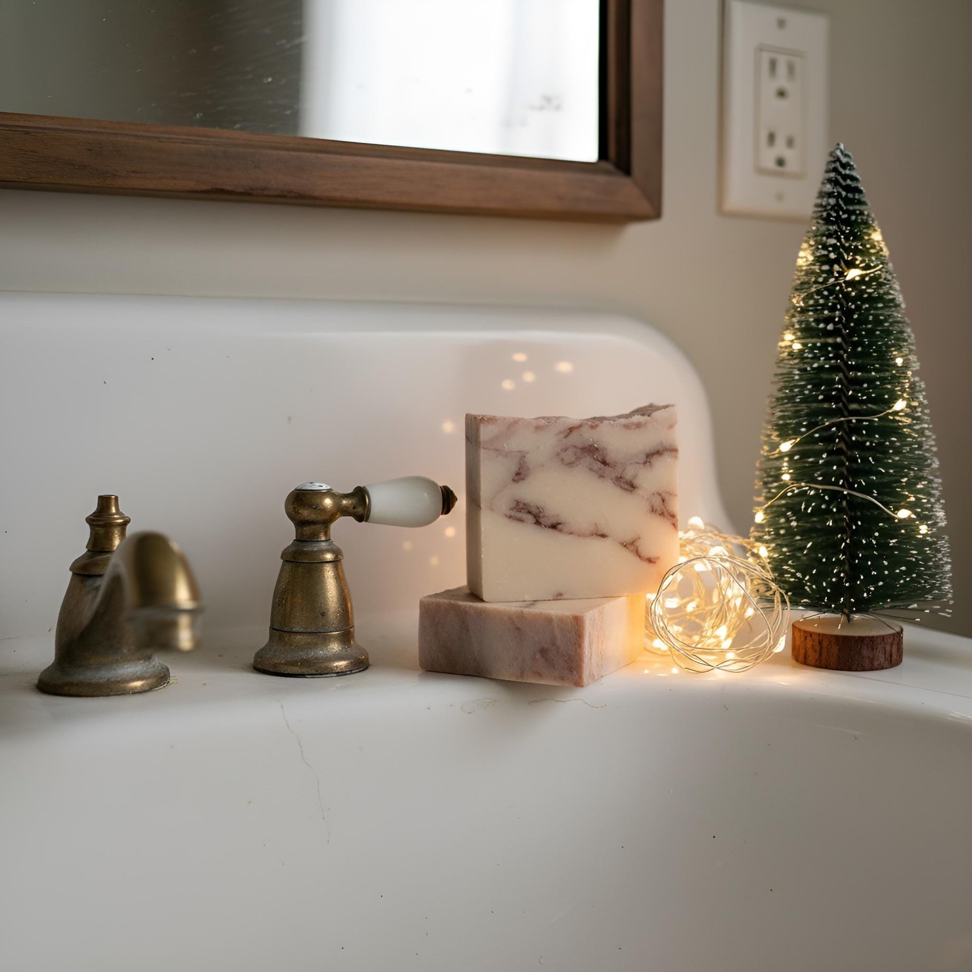 Candy Cane Soap Bar: Handmade Cold Process Soap