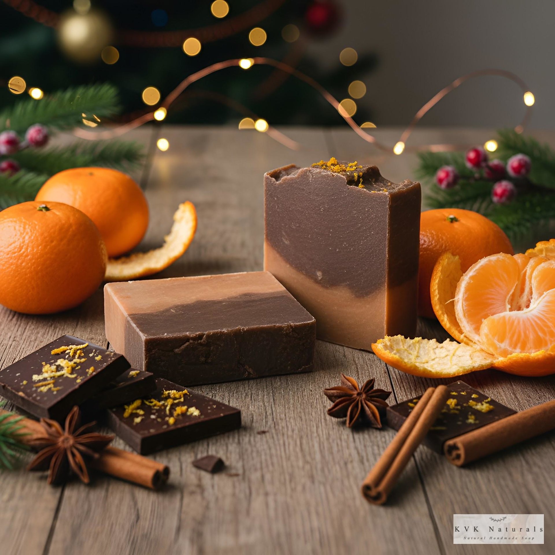 Orange Chocolate Soap Bar: Natural Handmade Cold Process Soap