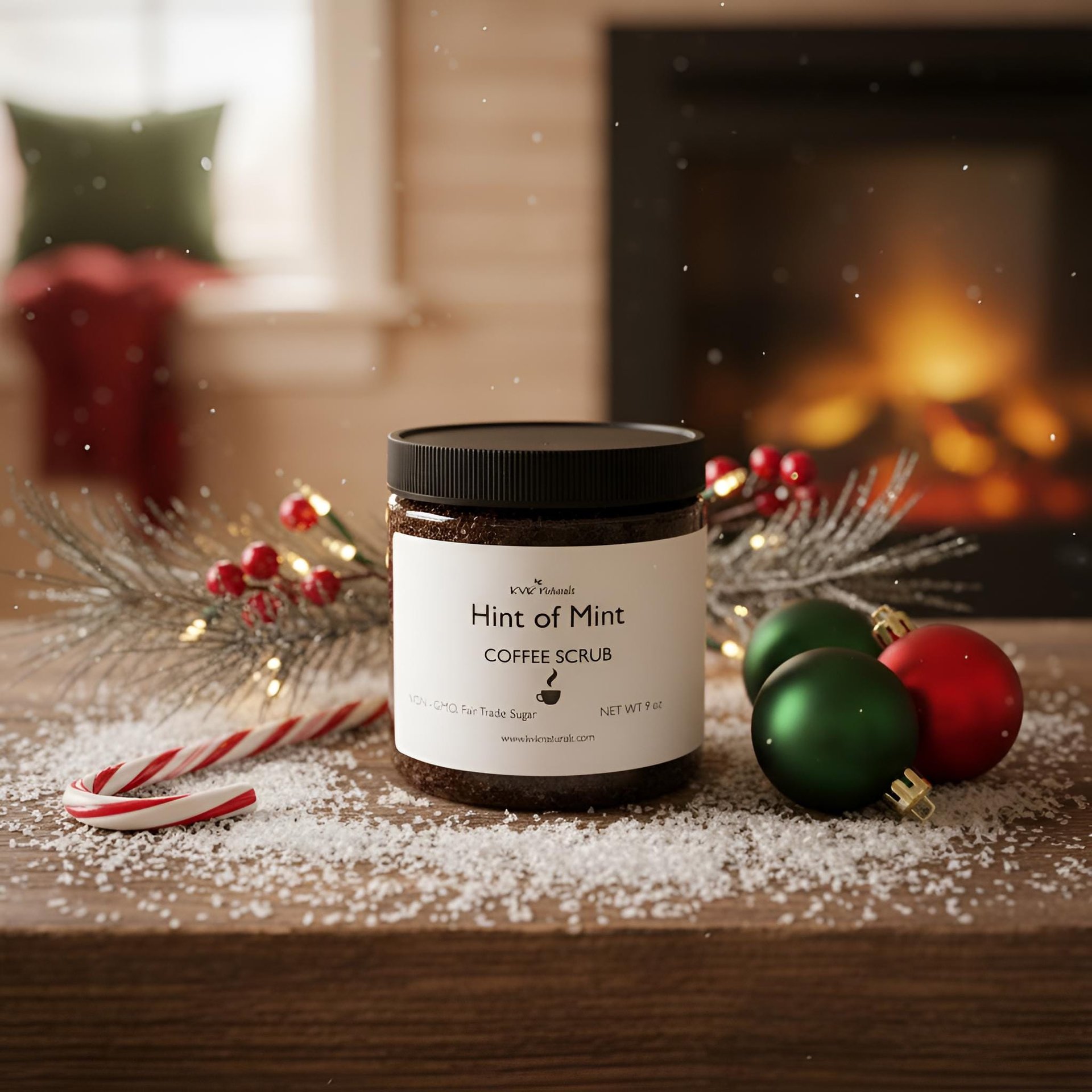 Mint Coffee Scrub: Natural Exfoliating Body Polish (9 oz)