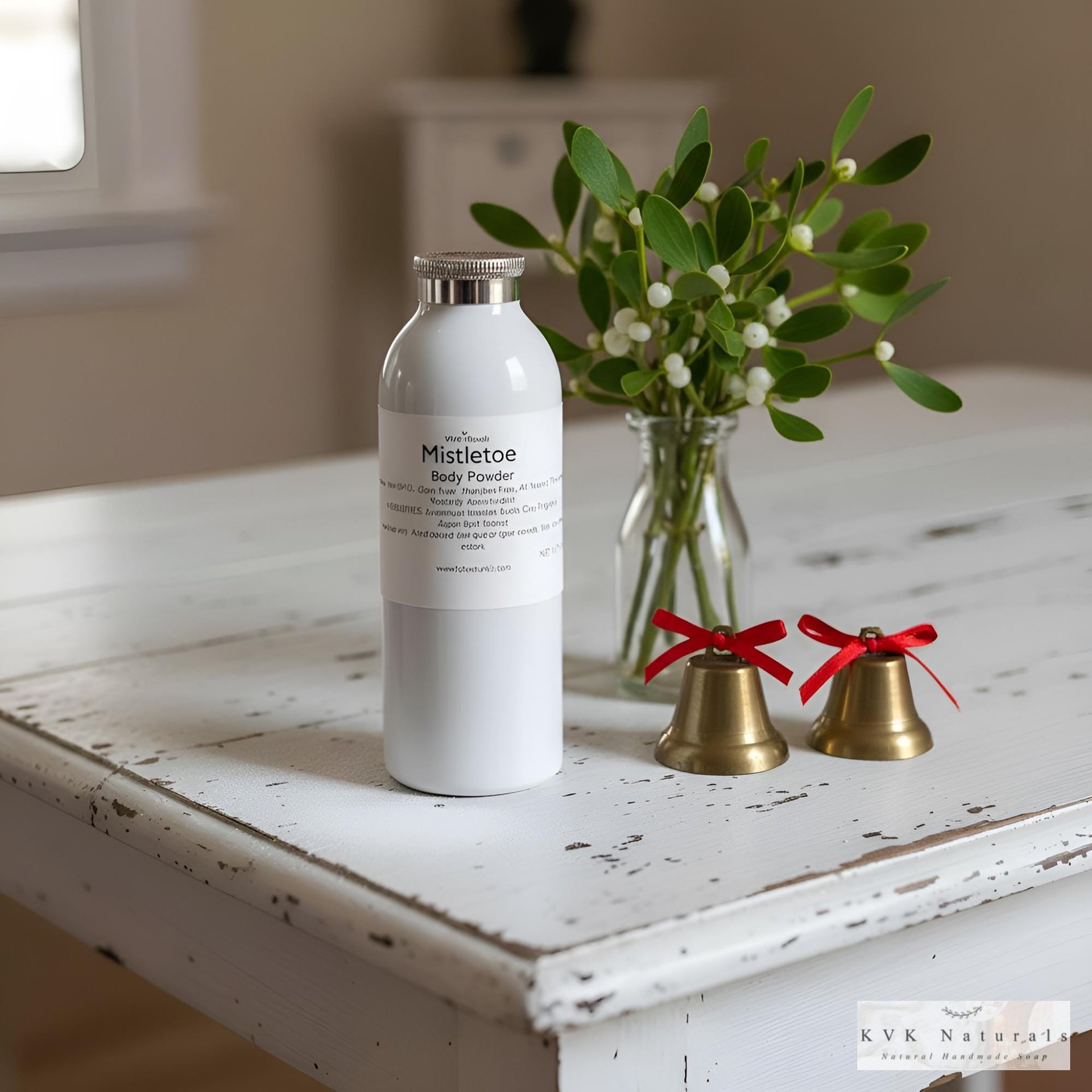 Mistletoe Body Powder: Talc Free Dusting Powder, 4 oz