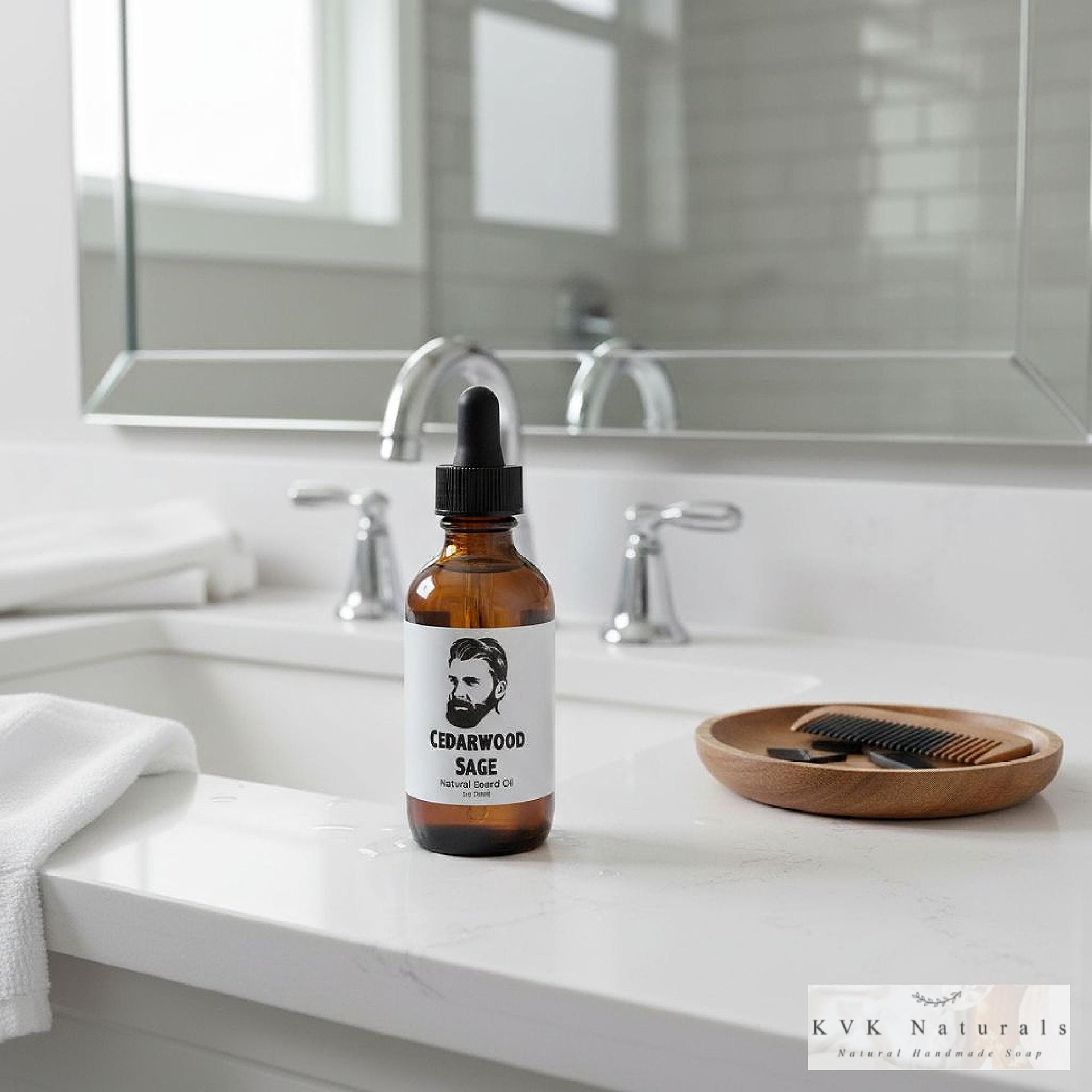 Beard Oil for Men Cedarwood Sage: Nourishing Grooming Essential (2 oz)