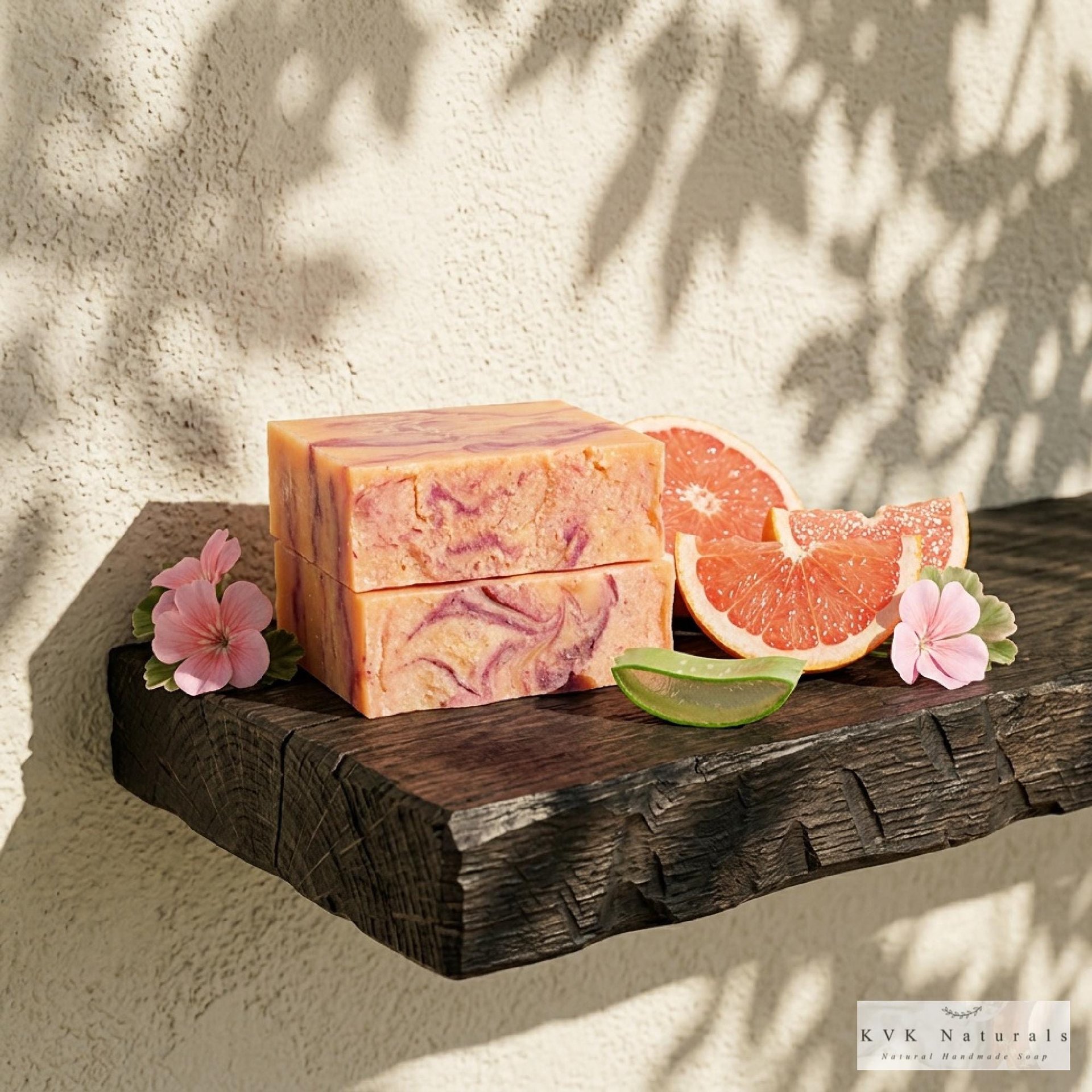 Grapefruit Geranium Soap Bar: Natural Handmade Cold Process Soap