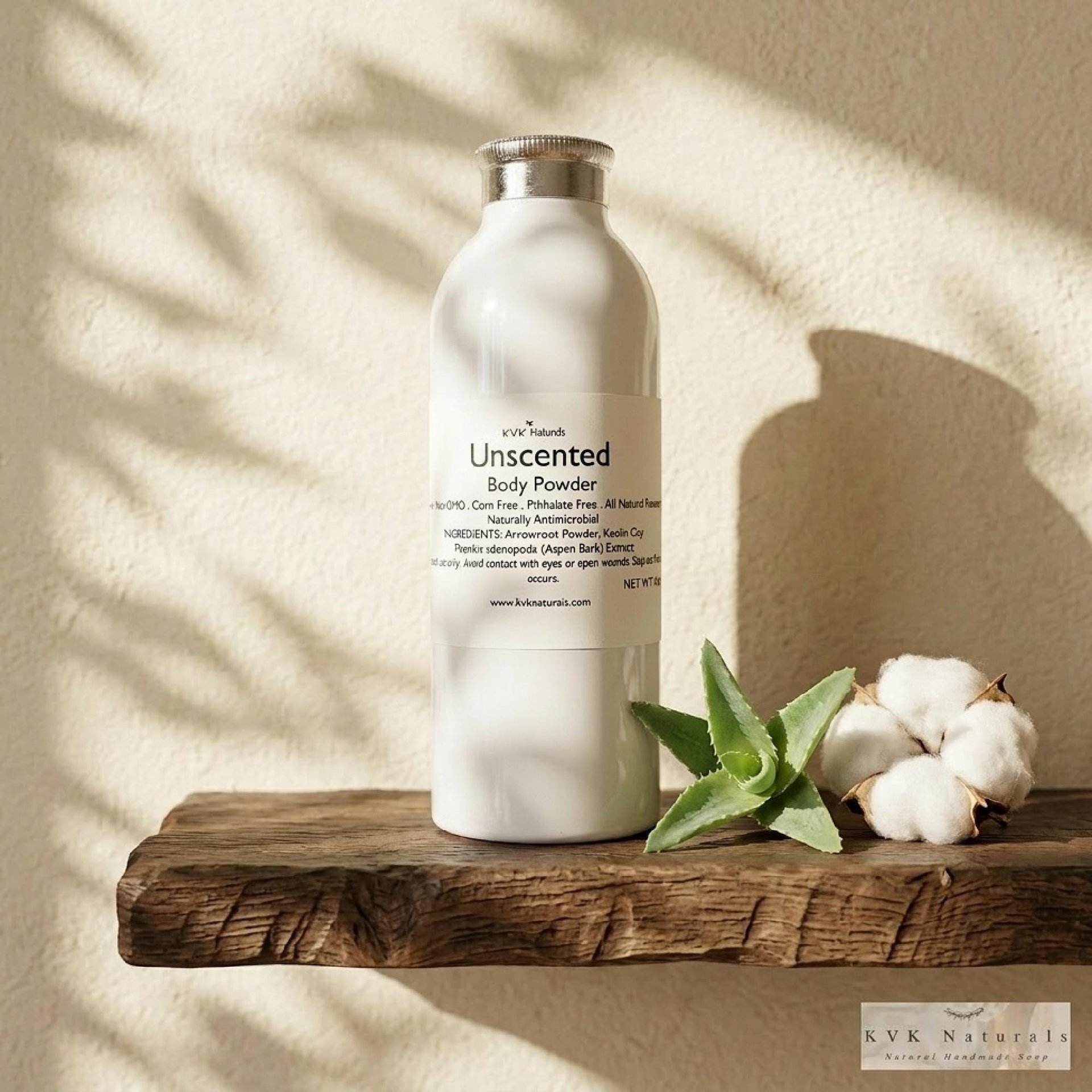 Unscented Body Powder: Talc-Free Dusting Powder, 4 oz