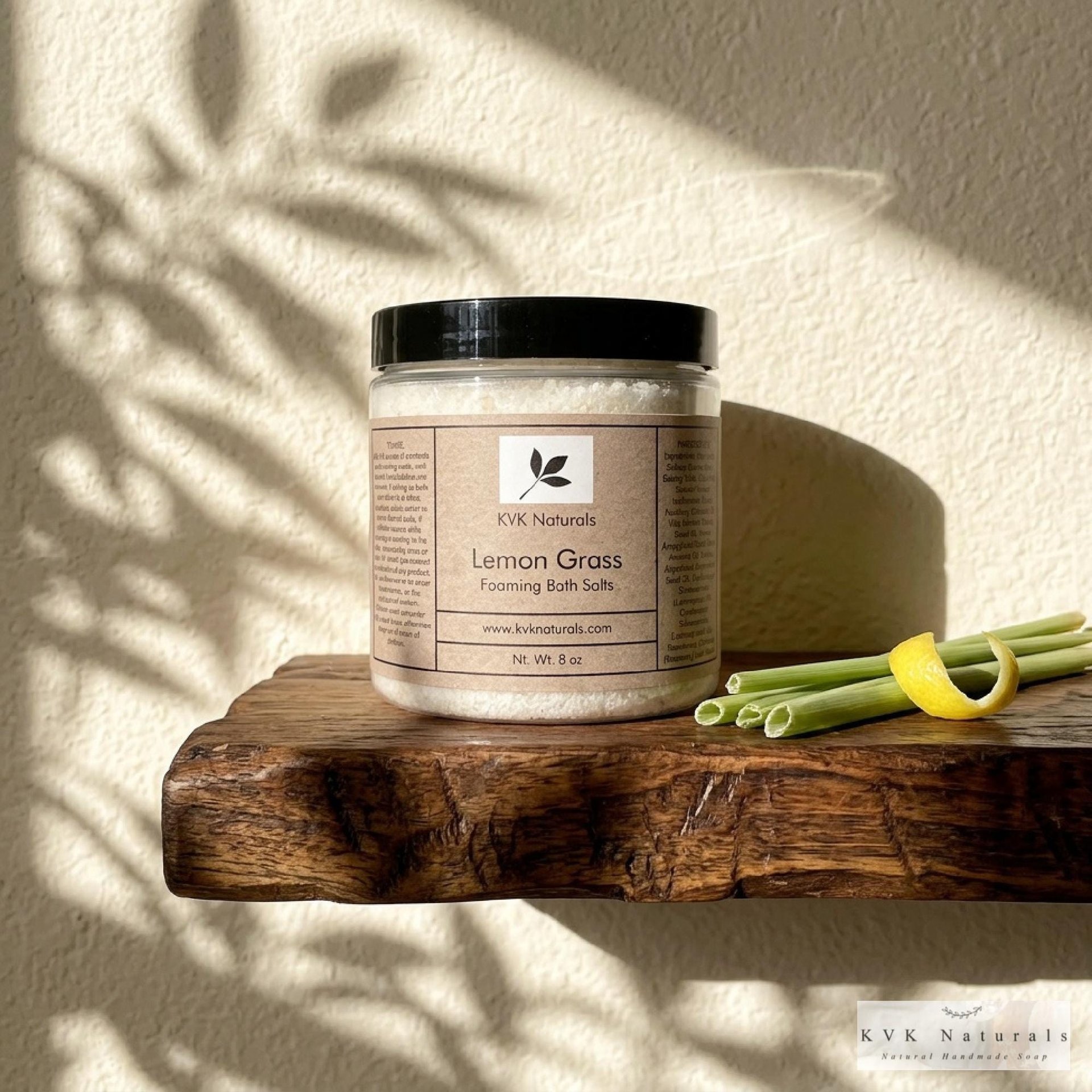 Lemon Grass Foaming Bath Salt - 8 oz Soak for Relaxation and Pampering, Self Care