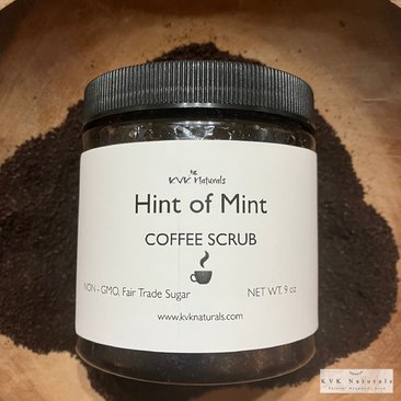 Mint Coffee Scrub - Natural Exfoliating Scrub, Organic Body Polish, Coffee Infused