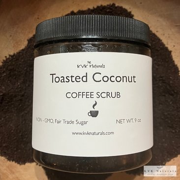 Toasted Coconut Coffee Scrub - Natural Exfoliating Scrub, Organic Body Polish, Coffee Infused