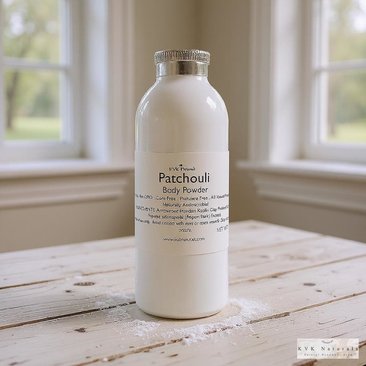 Body Powder Patchouli 4 oz - Dusting Powder, Talc Free Powder, Gift for Her