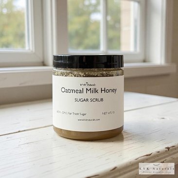 Oatmeal Milk Honey Sugar Scrub - Exfoliating Organic Body Scrub
