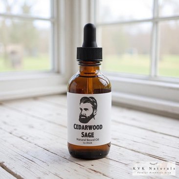 Beard Oil for Men - 2 oz. Bottle, Cedarwood Sage Blend, Grooming Essential, Gift for Him